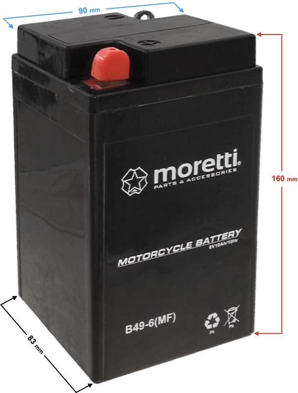 Moretti 6V AGM (Gel) B49-6 Batterie