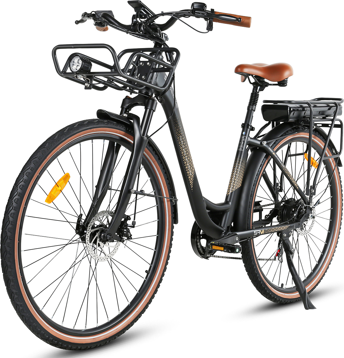 E Bike elektrický bicykel 28 "36V 13AH E Bike 28 palcový dámsky bicykel pánsky bicykel od 155 cm so 7-rýchlostnými nábojovými prevodmi a hornou brzdou e-bike čierny