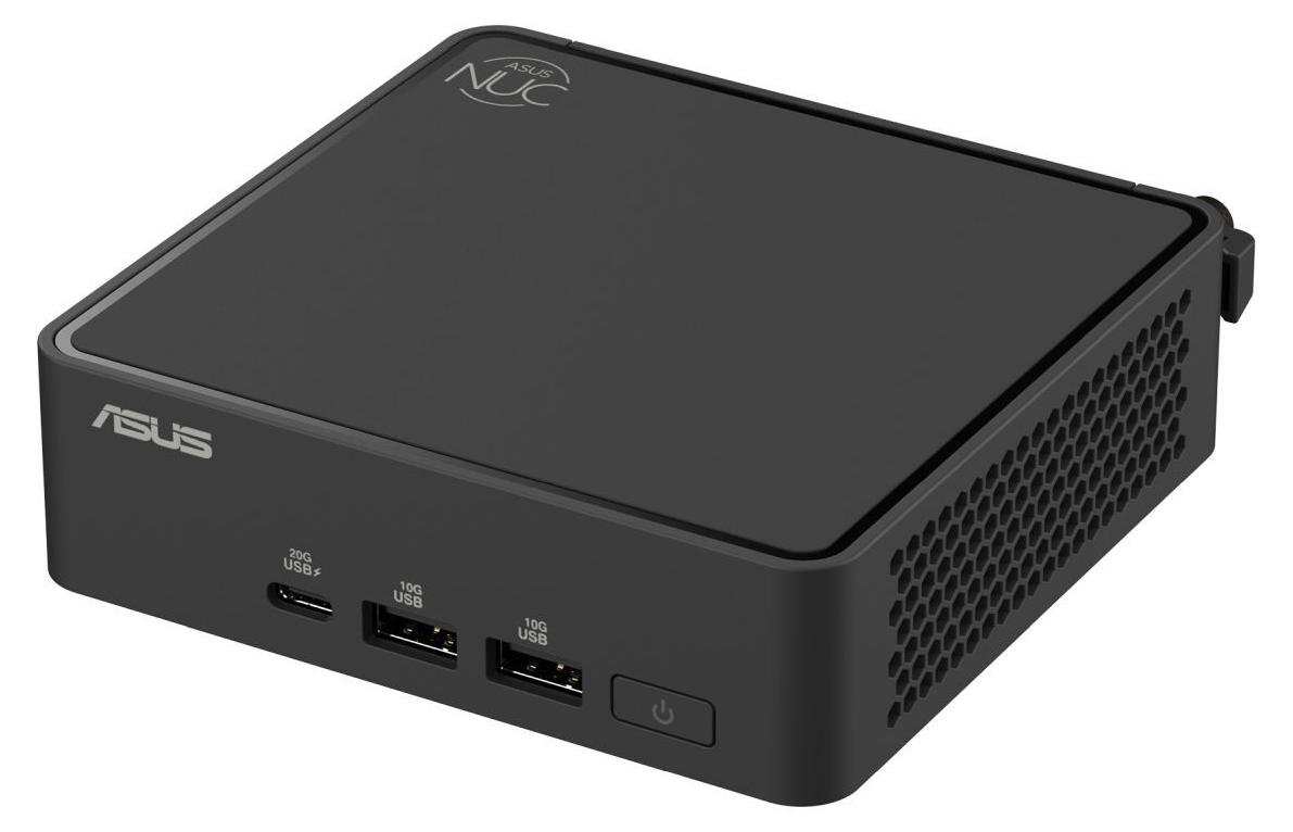 ASUS NUC 15 Pro Slim Kit RNUC15CRKV700002 - Barebone - Mini-PC - 1 x Core Ultra 7 265H / 1,7 GHz - vPro - RAM 0 GB - Arc Graphics 140T - Wi-Fi 6, Wi-Fi 7, Bluetooth, 1GbE, 2,5GbE - WLAN: 802.11a/b/g/n/ac/ax/be, Bluetooth 5.4 - Schwarz