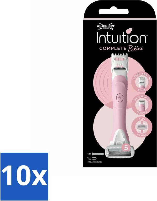 Holiaci strojček Wilkinson Sword - Intuition Complete Bikini - Precision - 1 holiaci strojček - hodnotné balenie - 10 kusov