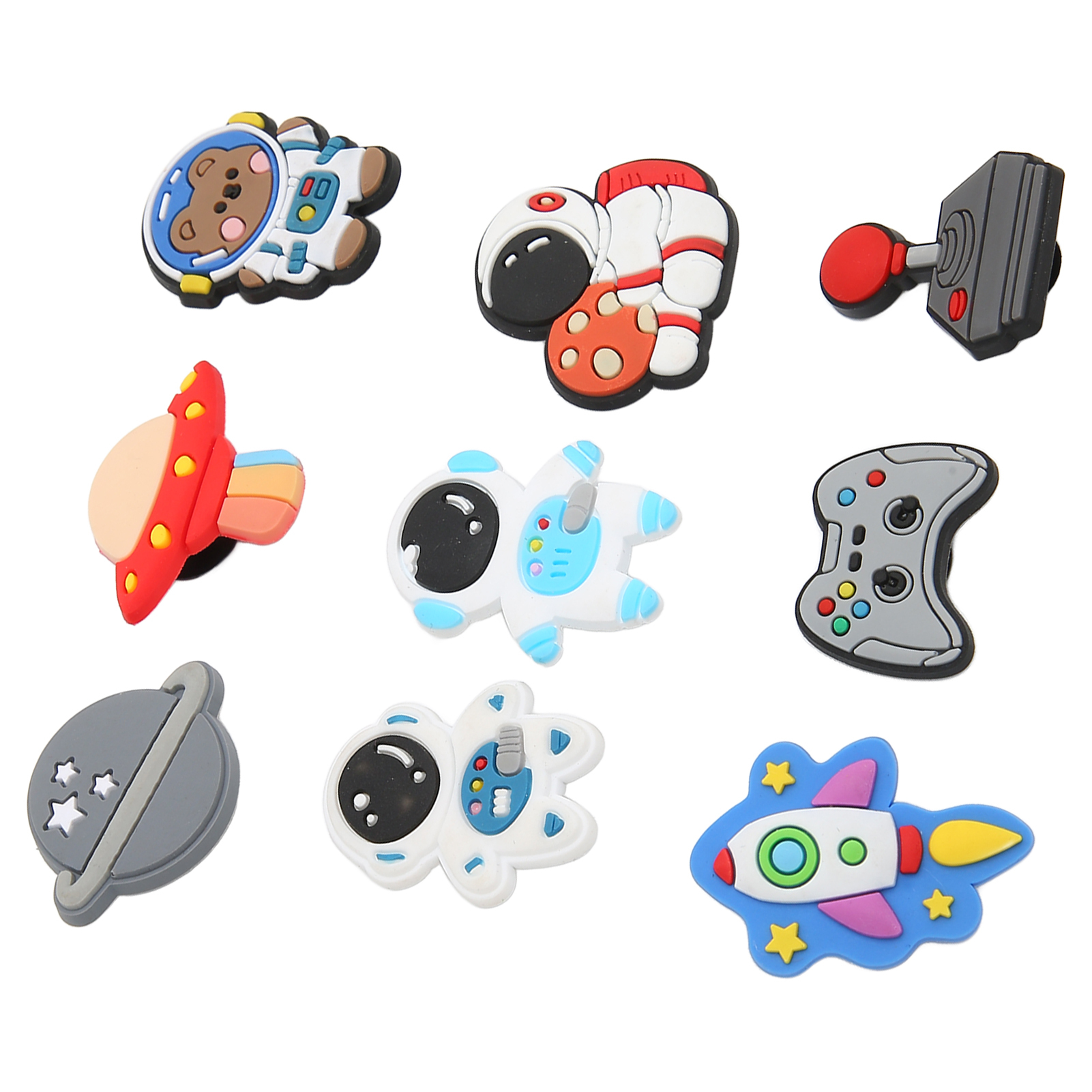 Cocosity Space Shoe Charm,Planet Shoe Charm,Cartoon Shoe Charm,Cute Shoe Charm,PVC Shoe Charm,Bright Color Shoe Charm