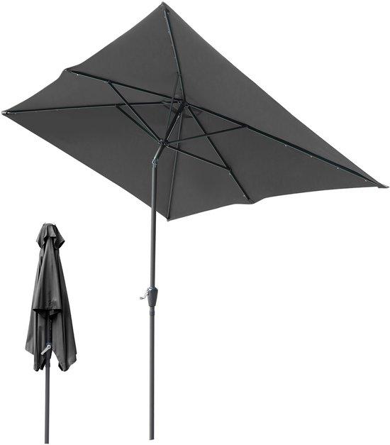 OEM Gartenparasol 1,4 × 2,1 m in Teilen – Raumbildendes Design, grau 2026