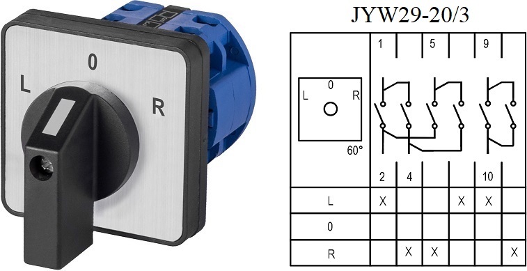 Tivendis Drehschalter Nockenschalter Wendeschalter Hauptschalter Motorschalter Schalter F