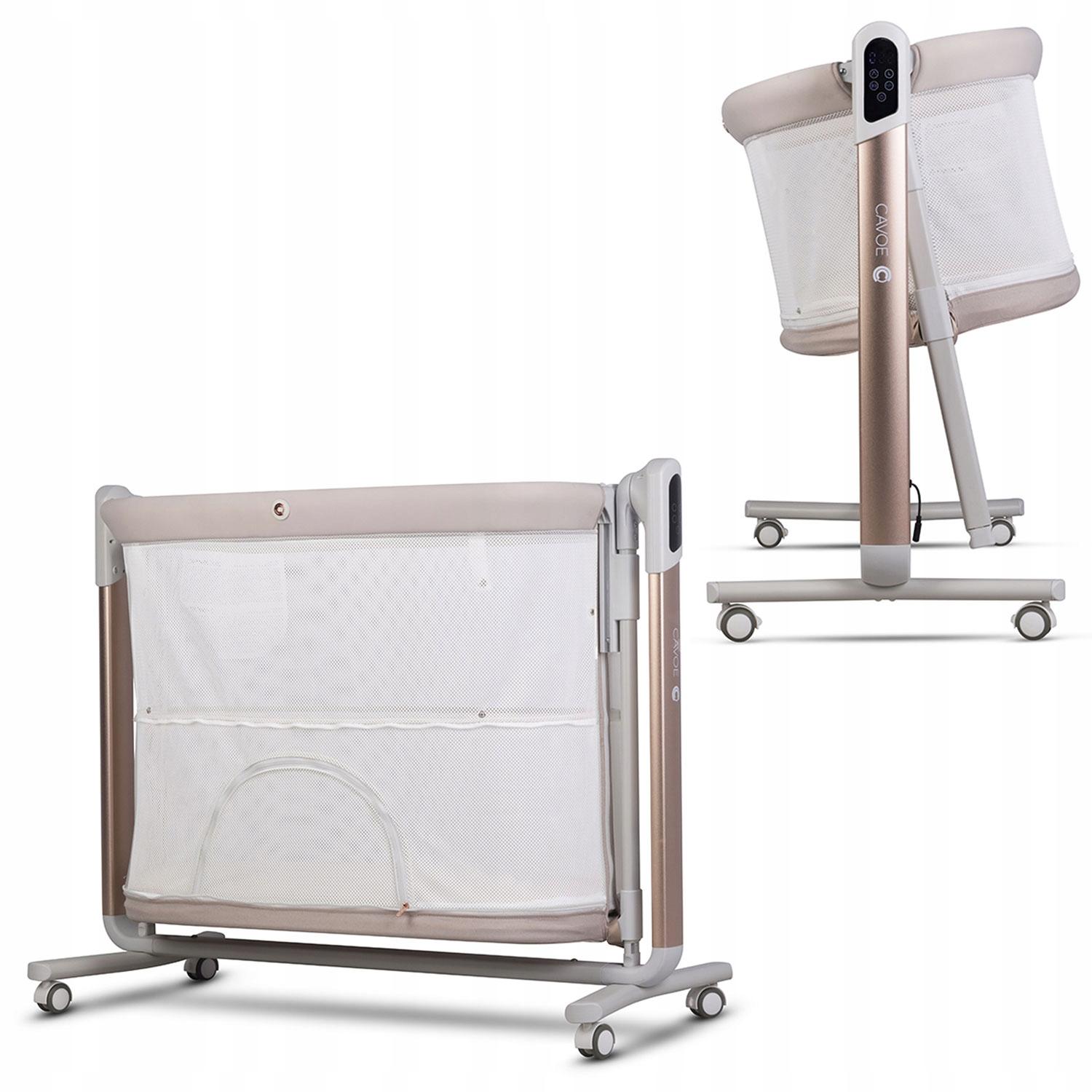 Elektrische Babyschaukel und 4in1-Bett Cavoe COQ Cashmere