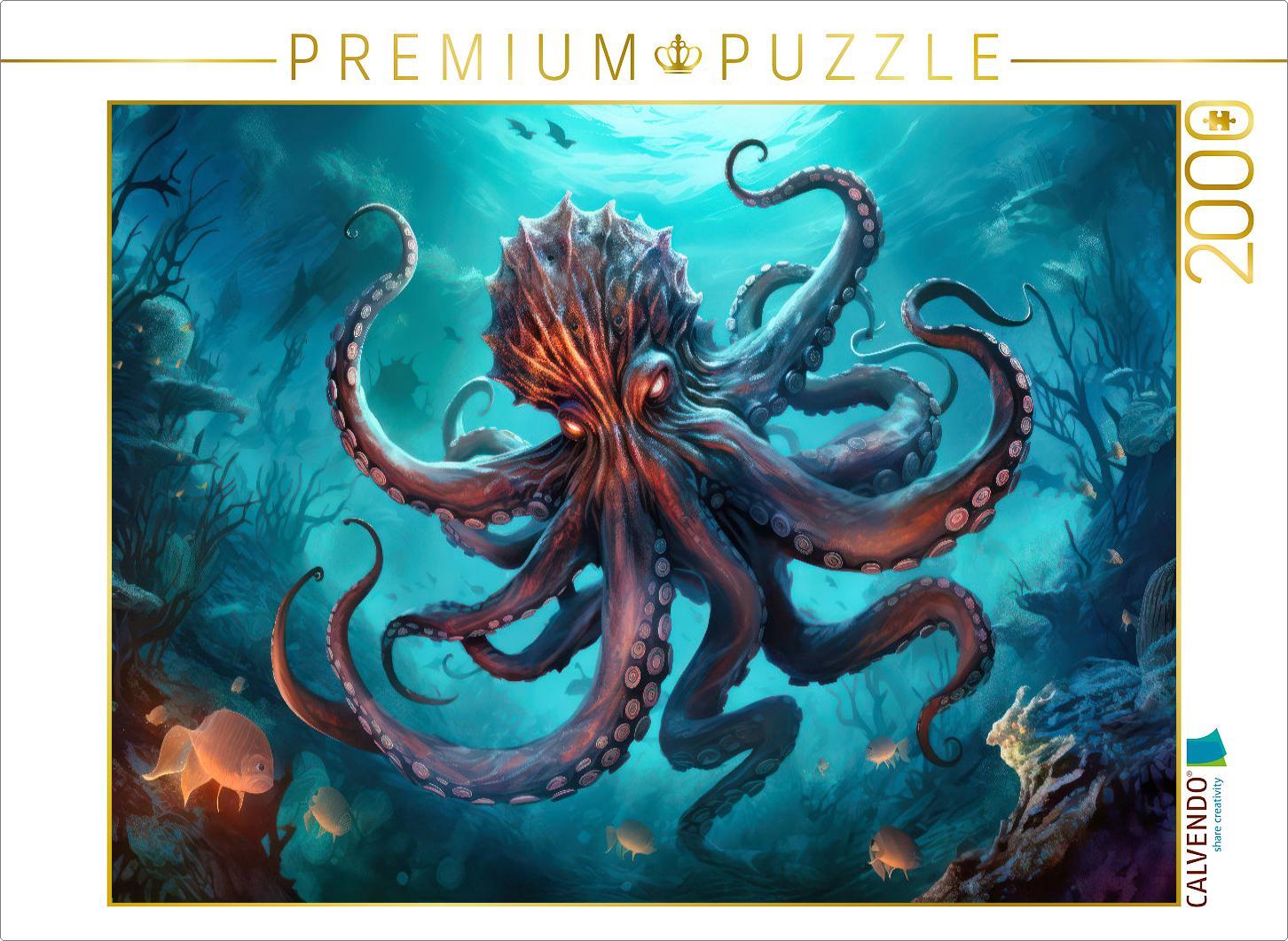 CALVENDO Puzzle Riesenkrake | 2000 Teile Lege-Größe 90x67cm Foto-Puzzle für glückliche Stunden