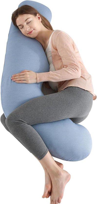 Famanu XXL-U-förmiges Schwangerschaftskissen – Komfortables Körperkissen für Schwangere – 70 x 145 cm Schwangerschaftskissenbezug XXL