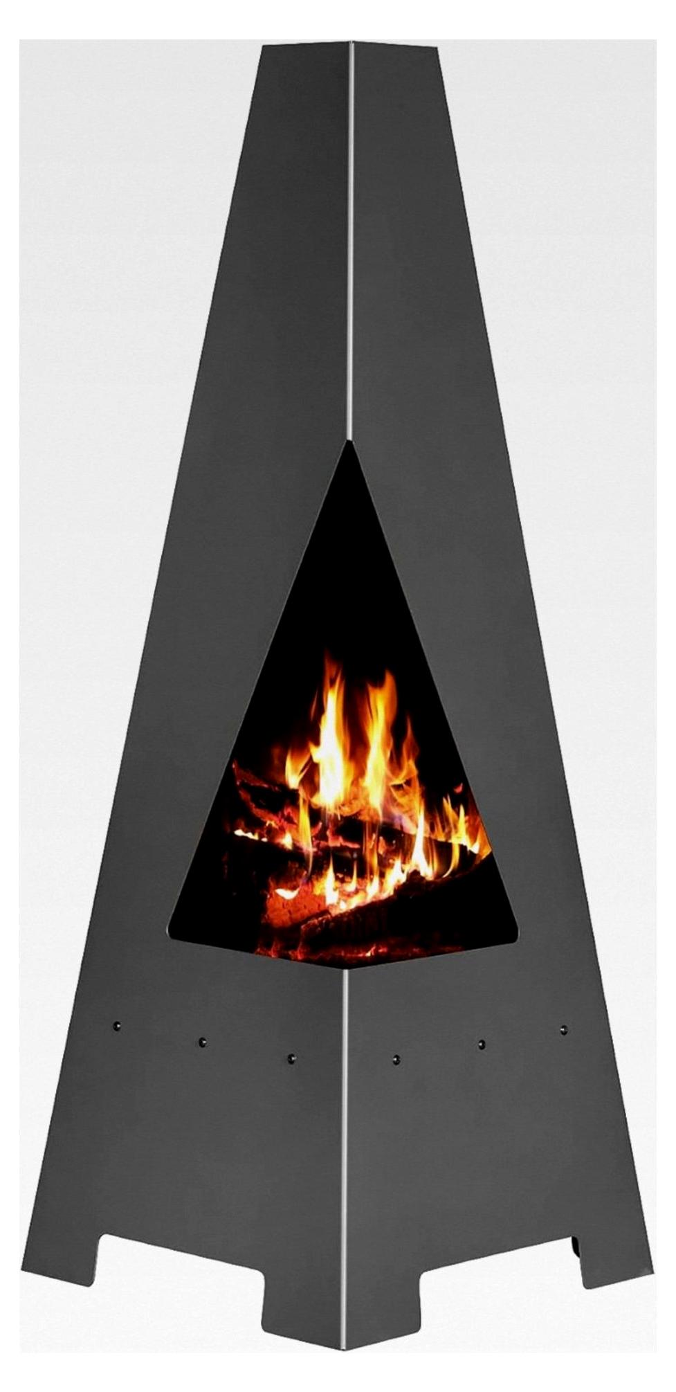 Markenlos Gartenofen Faiko 4 Terrassenofen 120 cm Holzofen Feuersäule Gartenkamin modern hitzebeständig