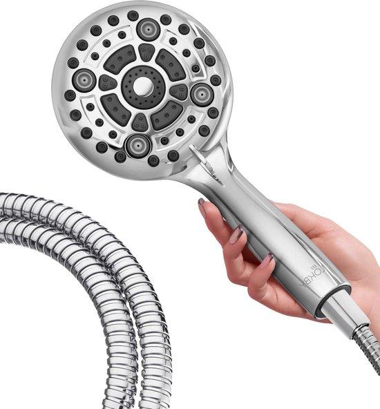 Famanu Handheld-Duschkopf 6 Einstellungen - Hoher Druck - Set mit 1,5 m Edelstahl-Schlauch SHSHOP