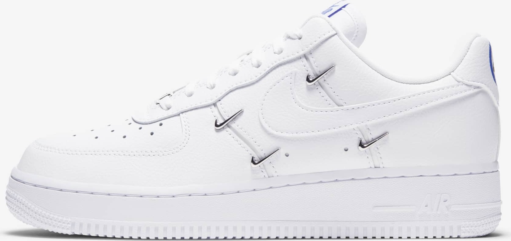 Nike Wmns Air Force 1 '07 Lx - biela/biela-hyper royal-čierna, Größe:10