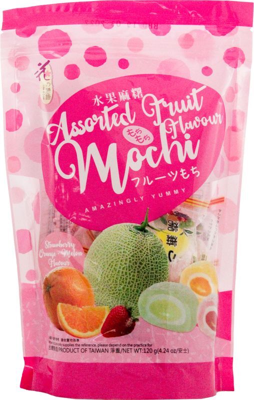 [ 120g ] Love & Love Mochi Früchtemix / Verschiedene Fruchtmochi / Erdbeer-, Orangen und Hami-Melonengeschmack 9720