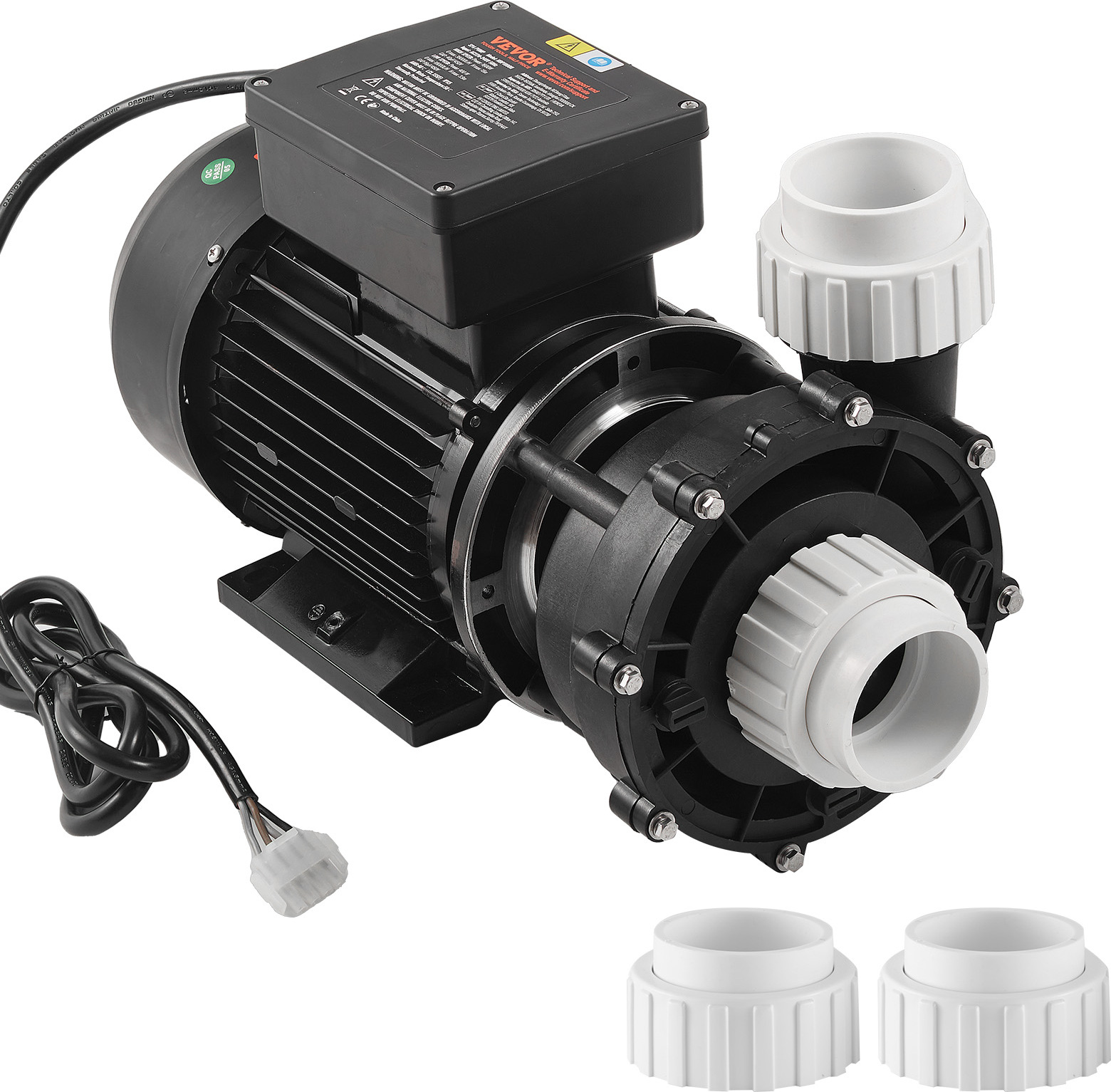 SucceBuy 2-Gang-SPA-Pumpe, 56-Rahmen, Whirlpool-SPA-Pumpe mit zwei Geschwindigkeiten, 1600 W / 39 m³/h / 15 m hohe Geschwindigkeit oder 400 W / 19 m³/h / 3,9 m niedrige Geschwindigkeit HDP1800II