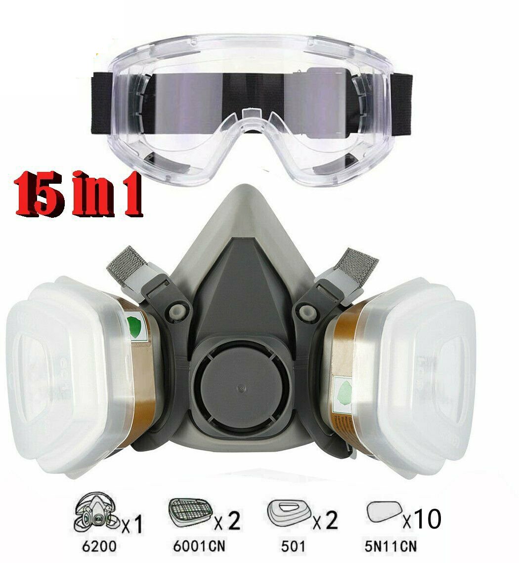 Lackiermasker Staubmaske Atemschutzmaske 7in1 für Lackierpistole Lackschutz 