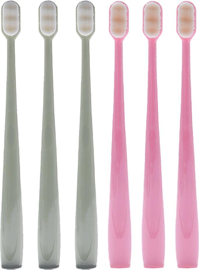 Fokelyi Extra weiche Zahnbürste für Erwachsene (6er-Packung) – Handzahnbürsten zum Schutz empfindlichen Zahnfleisches KAU-ED-LYS-PH-20251206-301