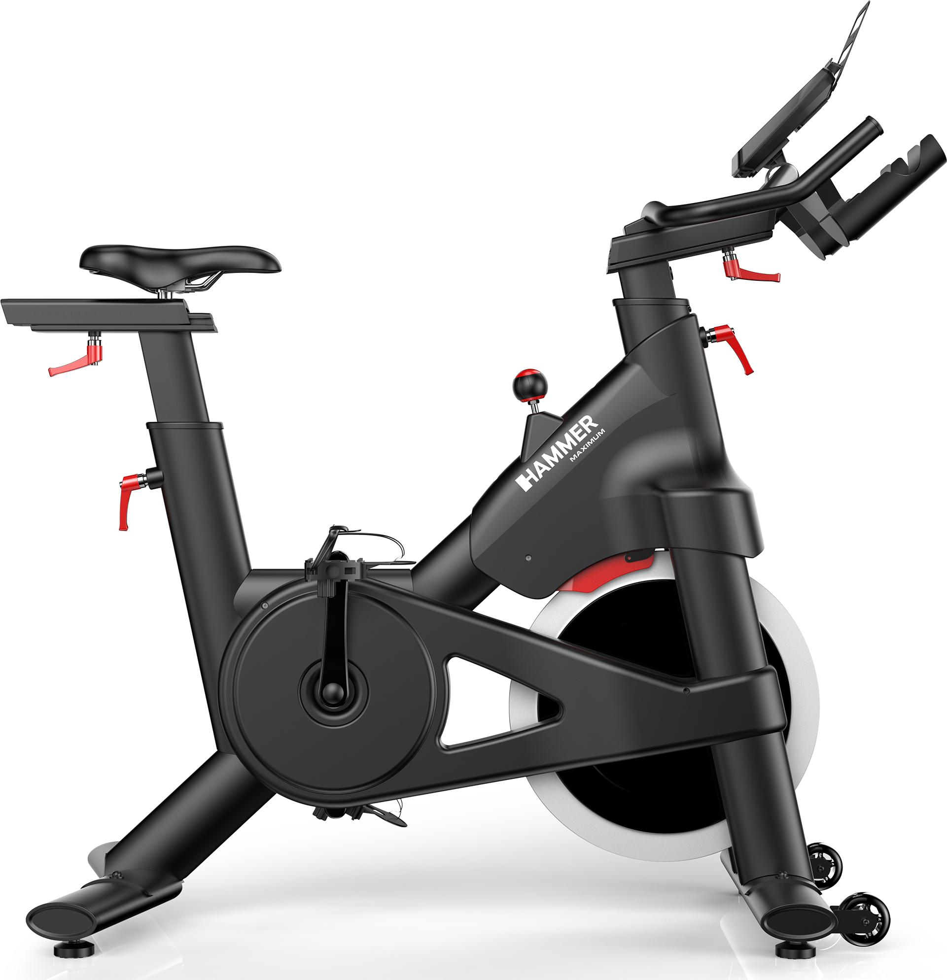 HAMMER Speedbike Speed PRO – Indoor Cycle Heimtrainer mit 22 kg Schwungmasse, Tablet- & Smartphonehalterung, Bluetooth, Kinomap & Zwift kompatibel 10002