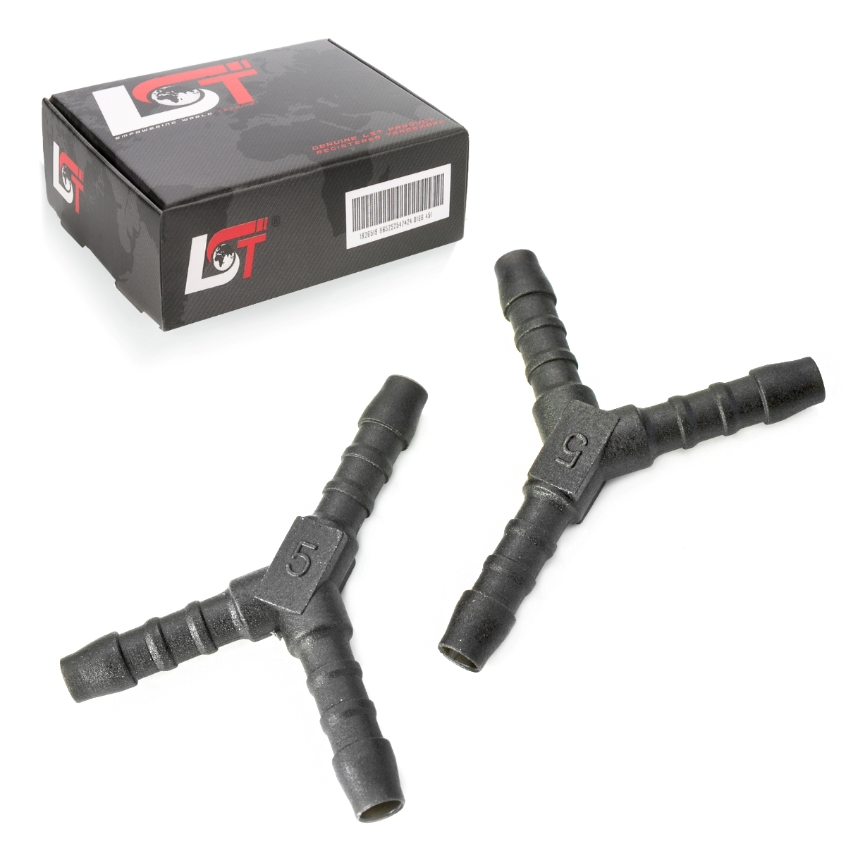 LST 2x Y-Verbinder Verbindungsstück für Rohr und Schlauchverbindungen Ø 5 mm CL-00398 x2