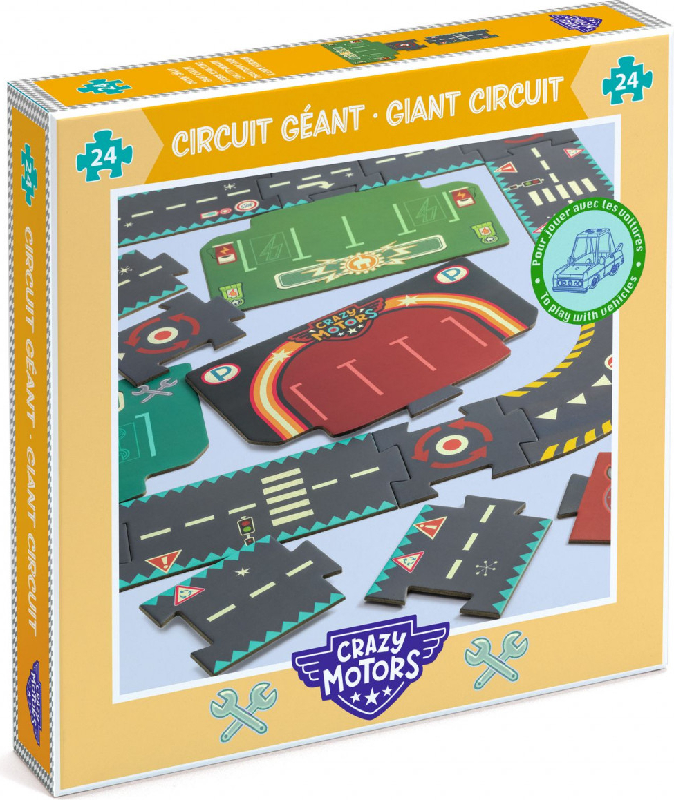 DJECO Bodenkontur-Puzzle Straß e 24 Teile