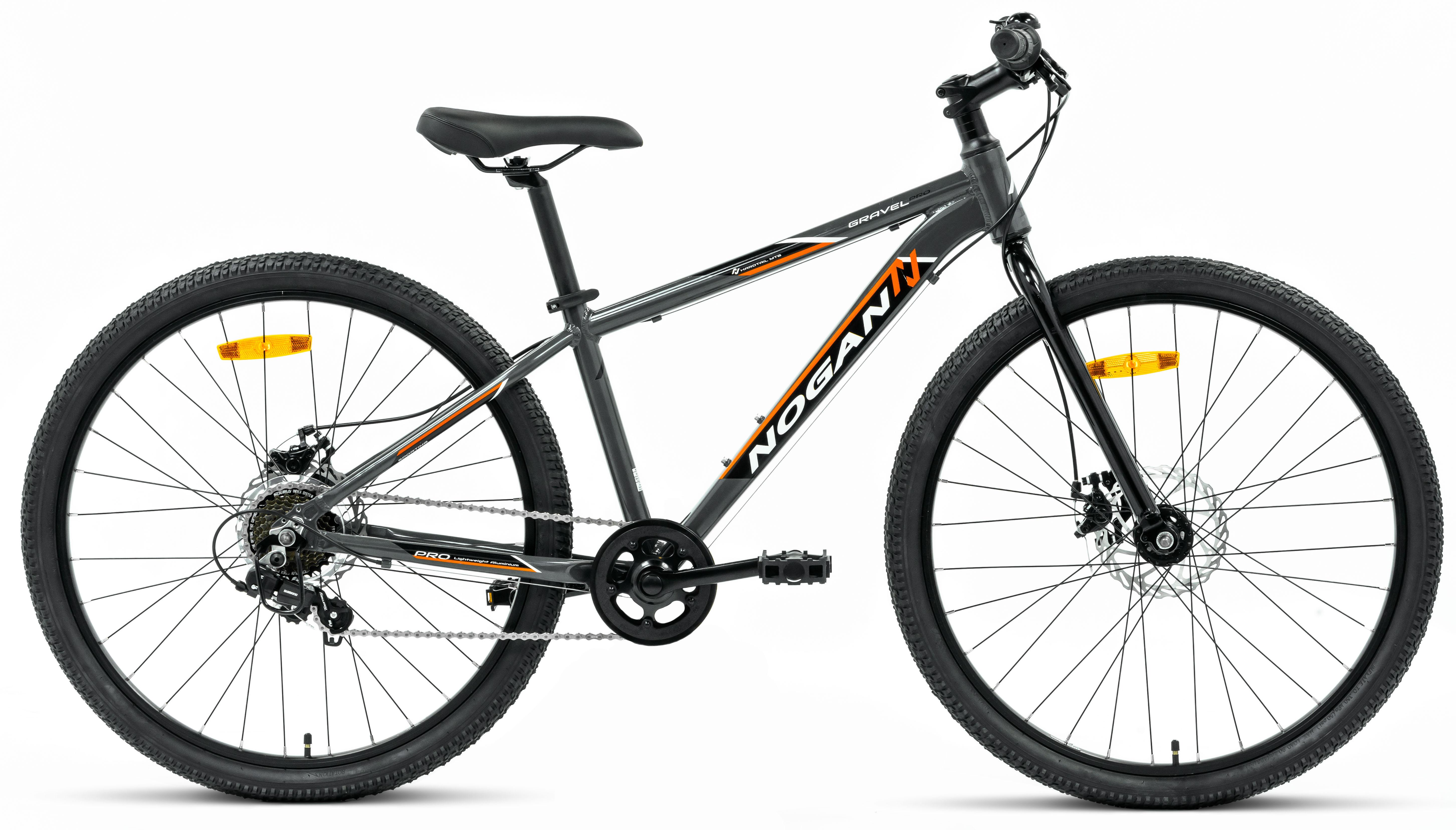 Nogan Gravel PRO - Leichtes Kinderfahrrad - 26 Zoll - 7 Gänge - Grau