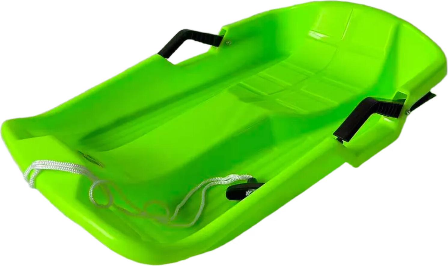 Aga Kinder Schlitten DS492 Grün, Hochwertige Kinderschlitten aus Kunststoff, mit Bremsen, stabile und schöne Schlitten für Kinder DS492-GREEN