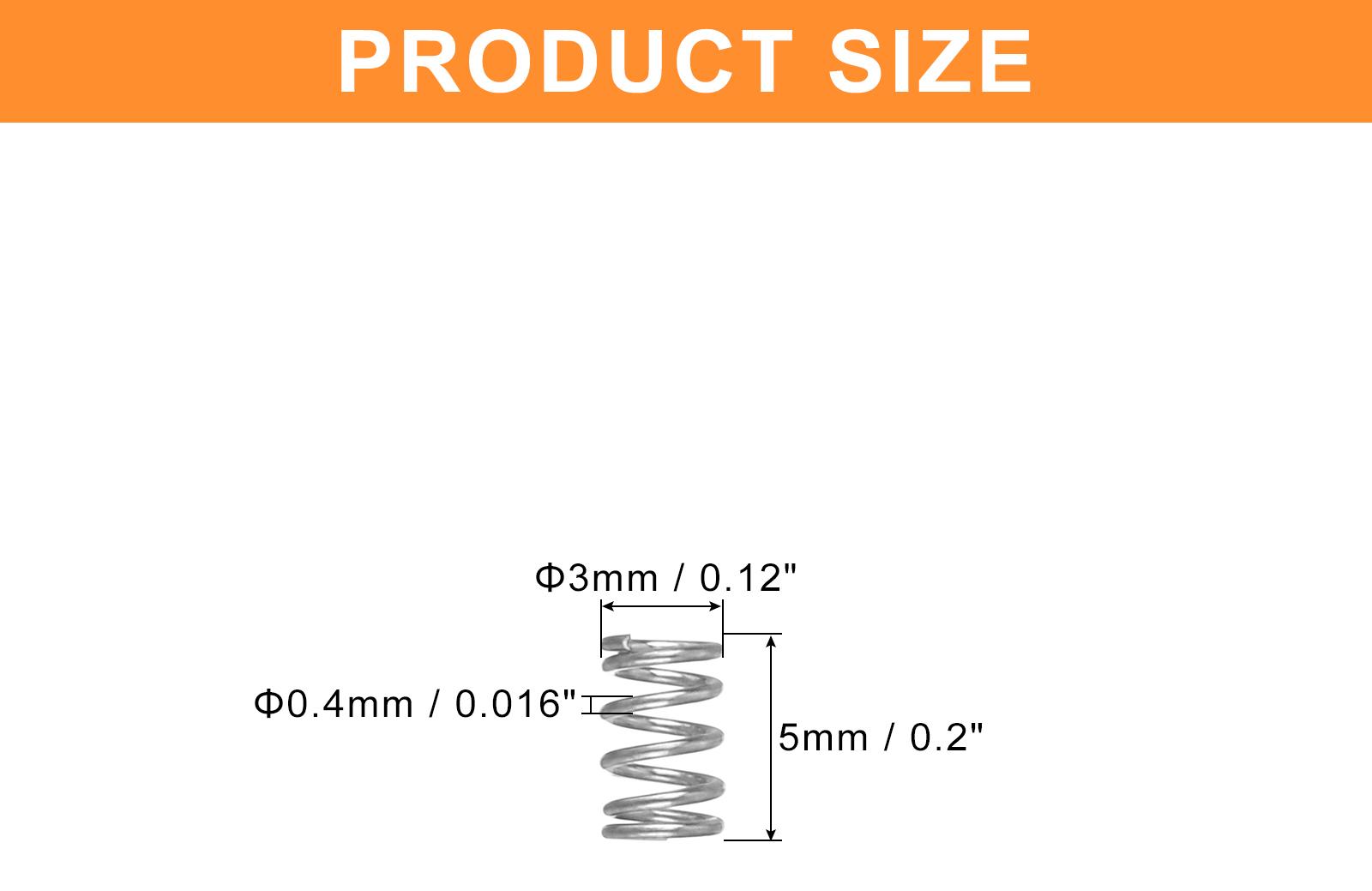F FIERCE CYCLE 5 St¹ck Druckfeder, 0.4 x 3 x 5 mm Druckfedern Feder Federn Zugfeder Zugfedern Spring Spiralfeder Spiralfedern Sprungfeder Stahlfeder 304 Edelstahl, Silber a24050800ux1881