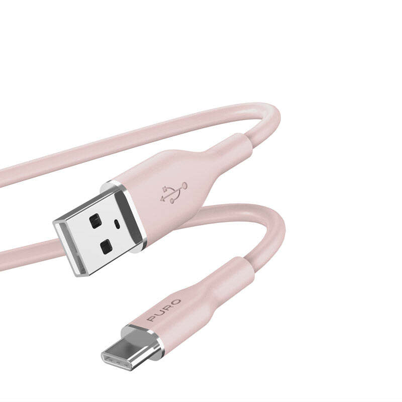 SBS kábel USB-A na USB-C 1,5 m - ružový, USB-A na USB-C