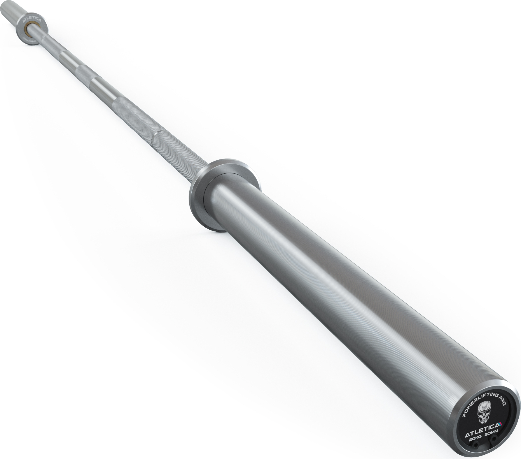 ATLETICA Beta Powerlifting Langhantel | Entfessele Dein Powerlifting-Potential | 20kg | IPF-Markierung | Farbe - Chrome 555-1239