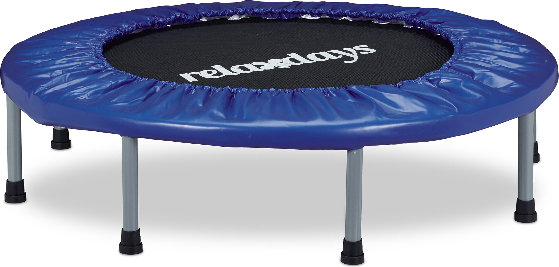 Relaxdays Trampolína skladacia, vnútorná, fitness V x Š x H: 22 x 95 x 95 cm, maximálne zaťaženie 100 kg, modro-čierna