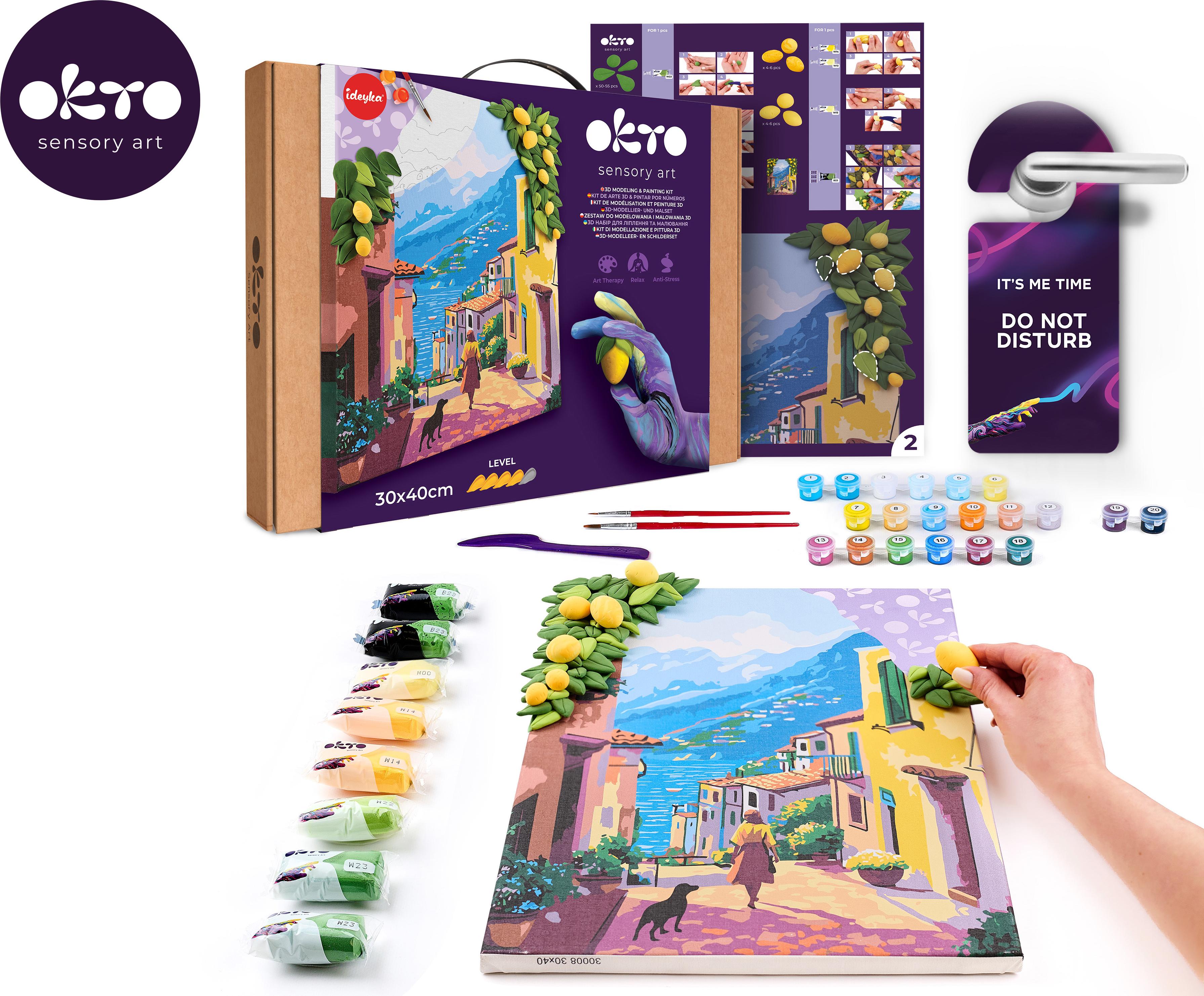 OKTO Malerei und 3D-Modellierung Bild „Lemon Weekend“ 30 x 40 cm