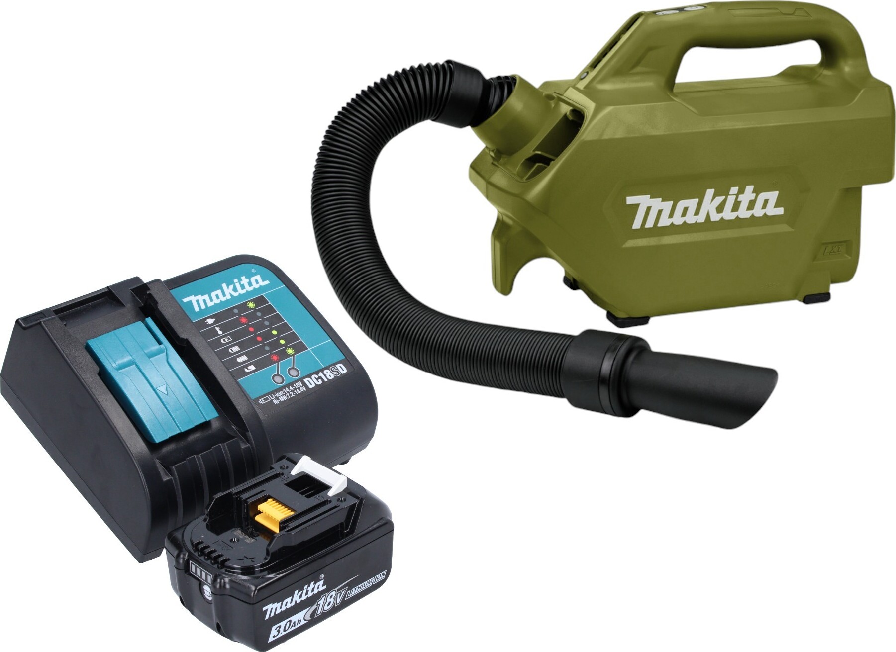 Akumulátorový vysávač Makita DCL 184 SFO 18 V 54 mbar 0,5 l Outdoor Adventure series + 1x akumulátor 3,0 Ah + nabíjačka
