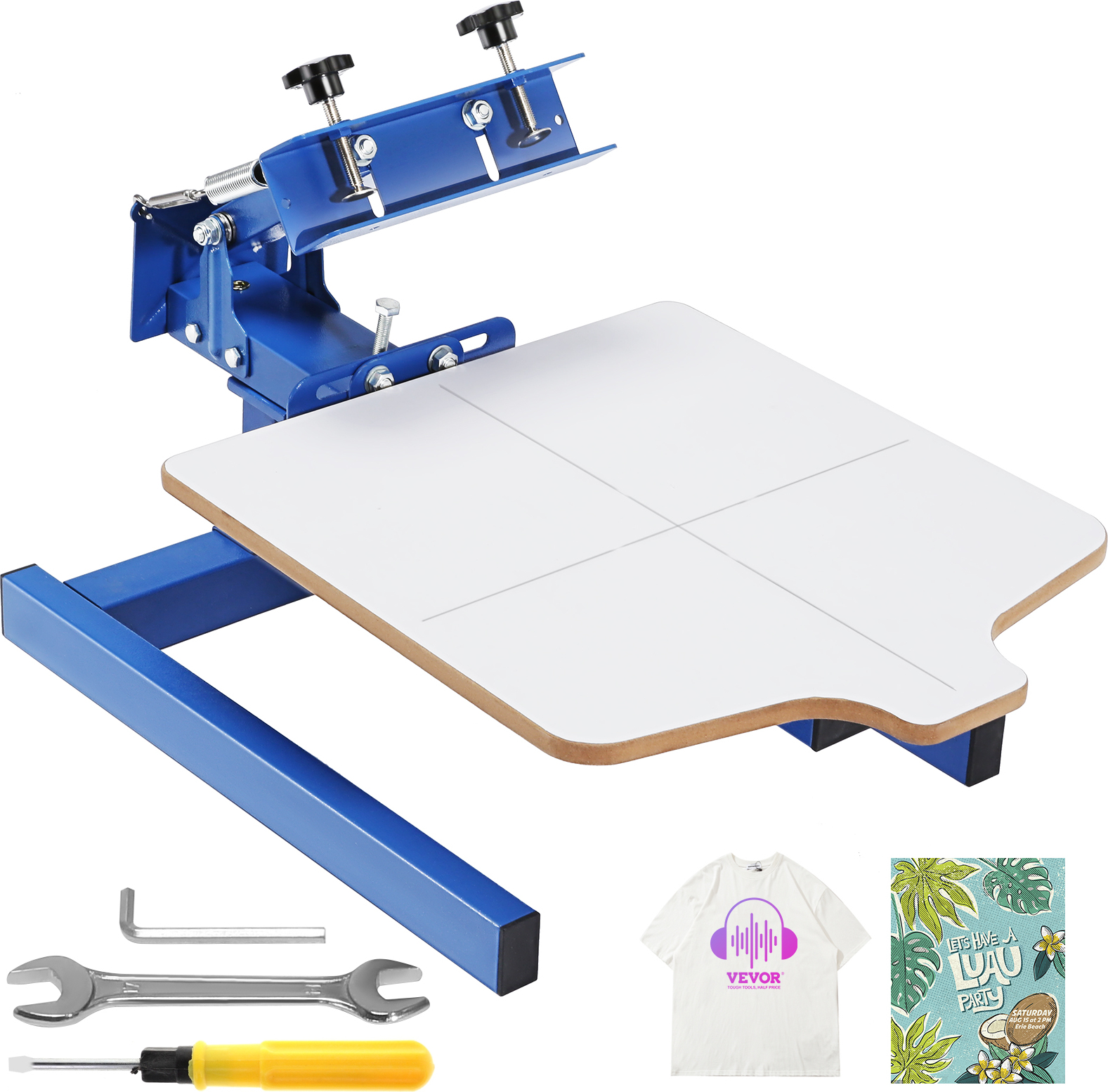 VEVOR 1 Station 1 Farbe Siebdruckmaschine Siebdruck T-Shirt Textildruck DIY