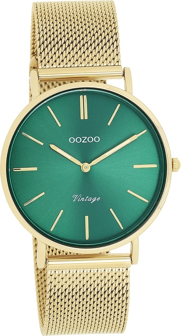 Oozoo kovové pletivo dámske hodinky analógové quartz hodinky náramok zlaté Vintage Series D2UOC20295