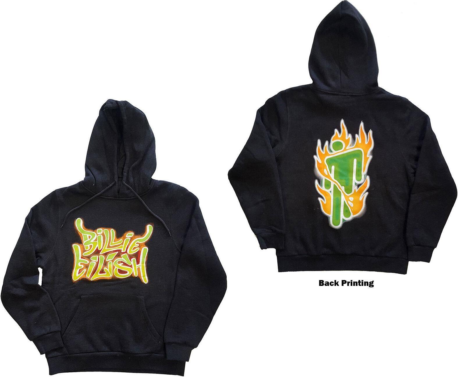 Billie Eilish Sweat à Capuche Unisexe Logo Effrayant Billie Eilish Sweat à Capuche Unisexe Logo Effrayant