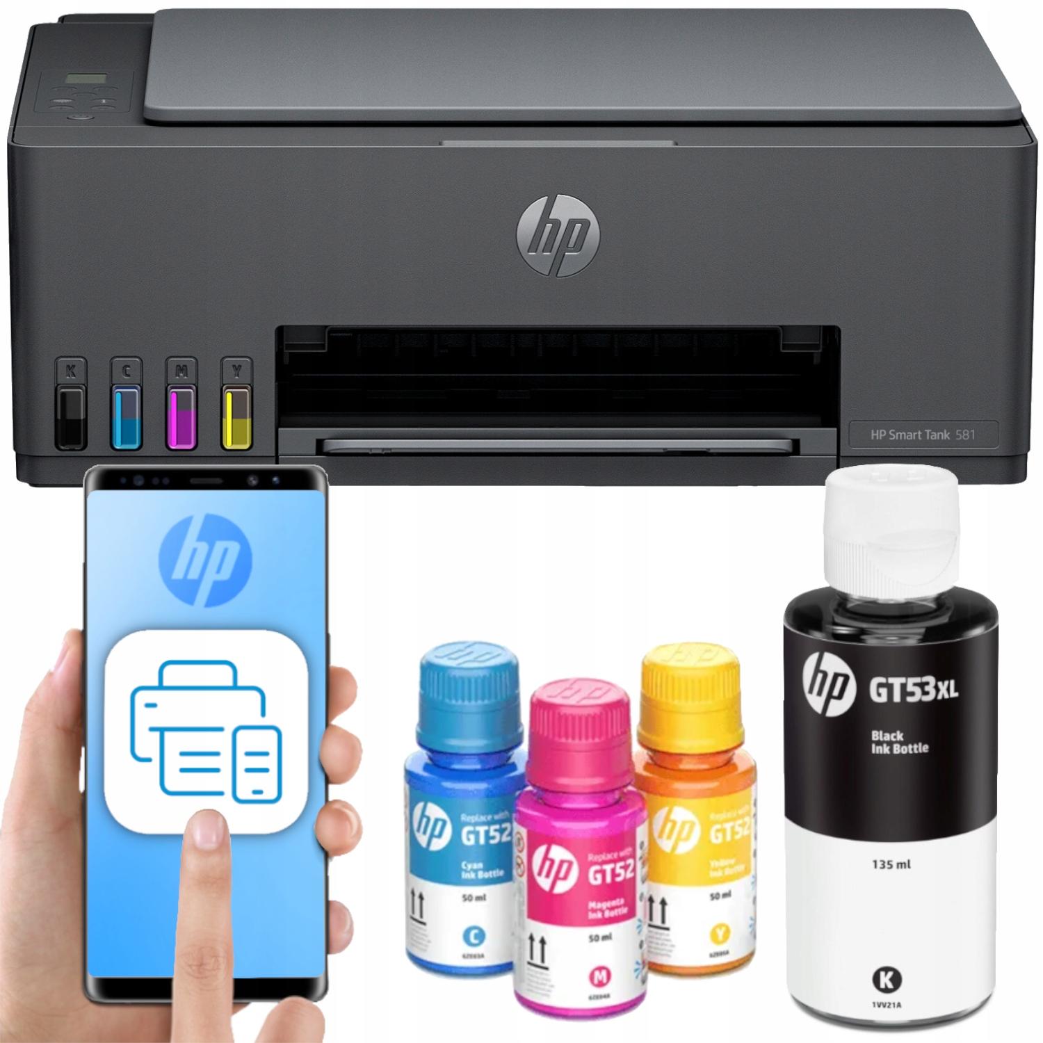 Hp Smart Tank 581 Wi-Fi Drucker, 6000 Seiten Druck, Scan, Kopie + Tinten