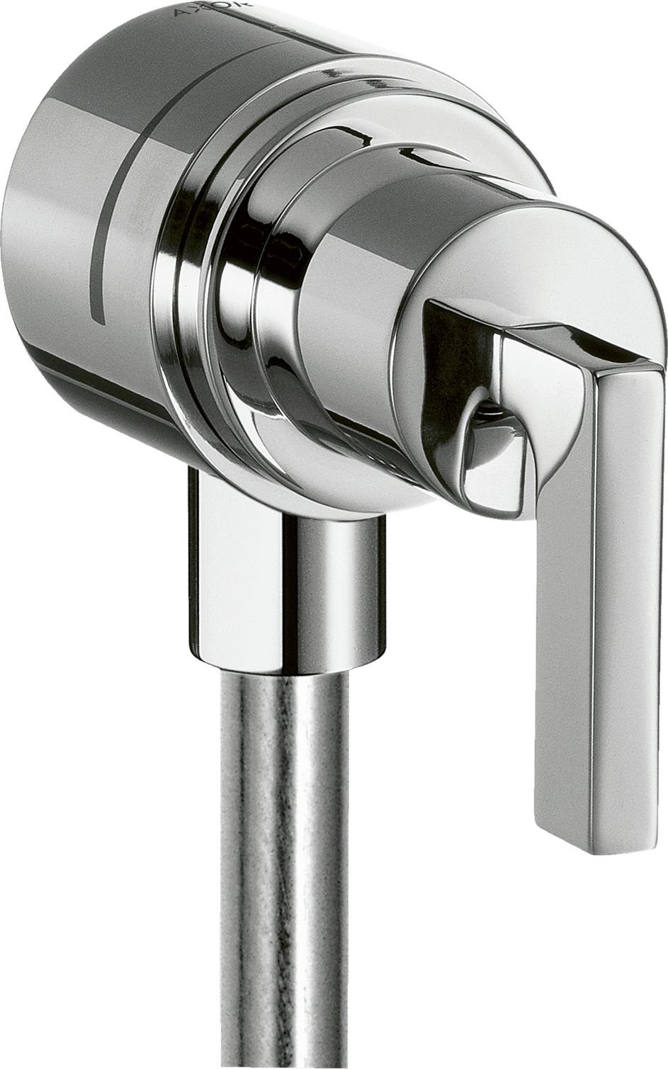 hansgrohe Schlauchanschluss FIXFIT AXOR CITTERIO DN 15, mit Abstellventil und Hebelgriff chrom Image