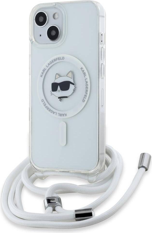 KARL LAGERFELD Custodia Rigida Liquid Glitter Per IPhone 15 Pro (6,1 Pollici), Trasparente Con Glitter