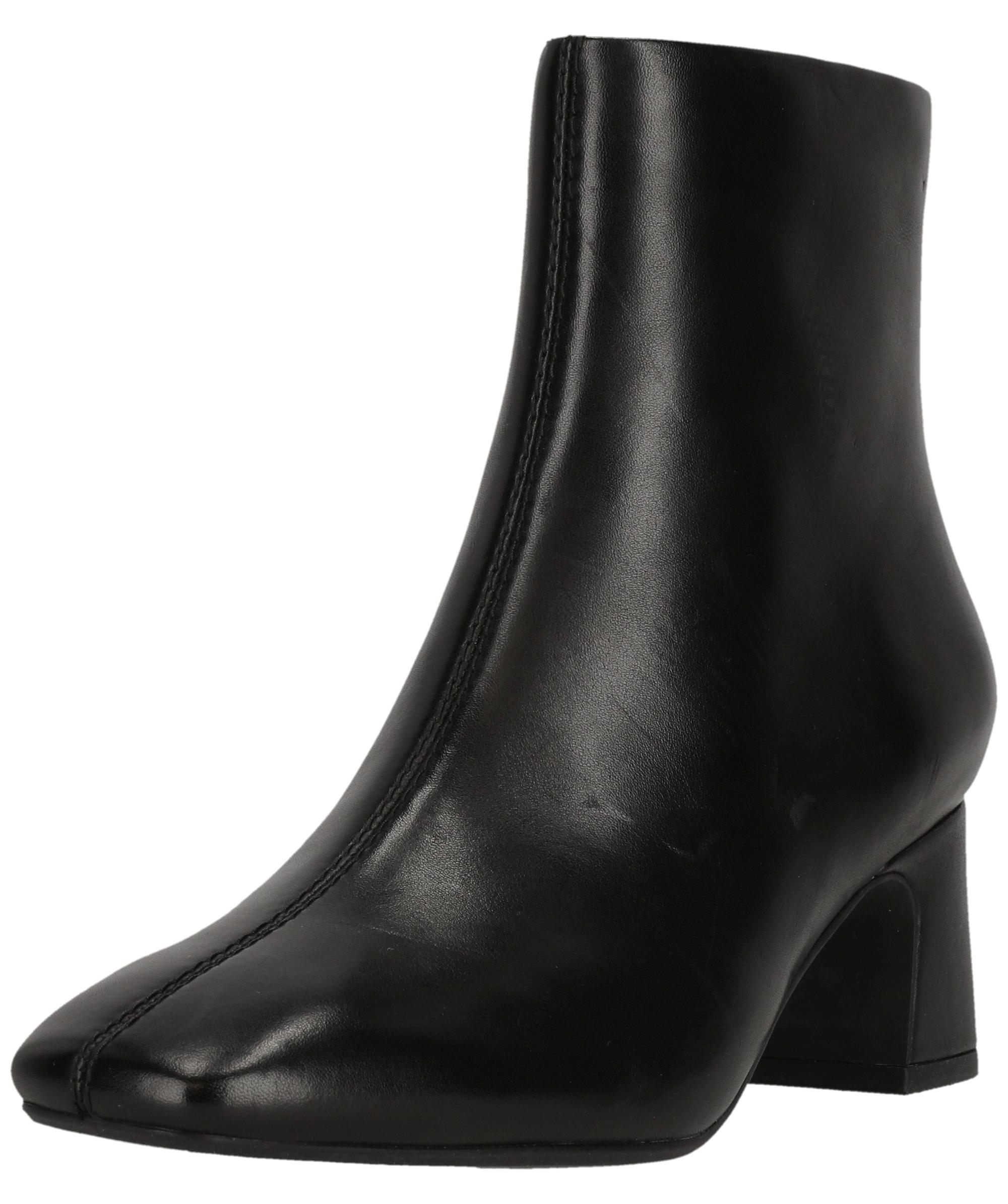 CLARKS Stiefelette Fernie Zip mit eleganter, quadratischer Schuhspitze 1216 Black Leather 36