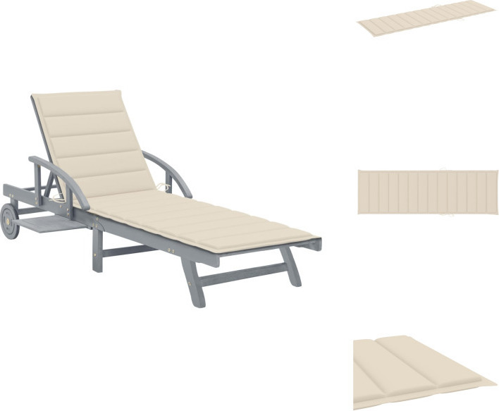 vidaXL Lehátko s vankúšom z masívneho dreva akácie - Lehátka