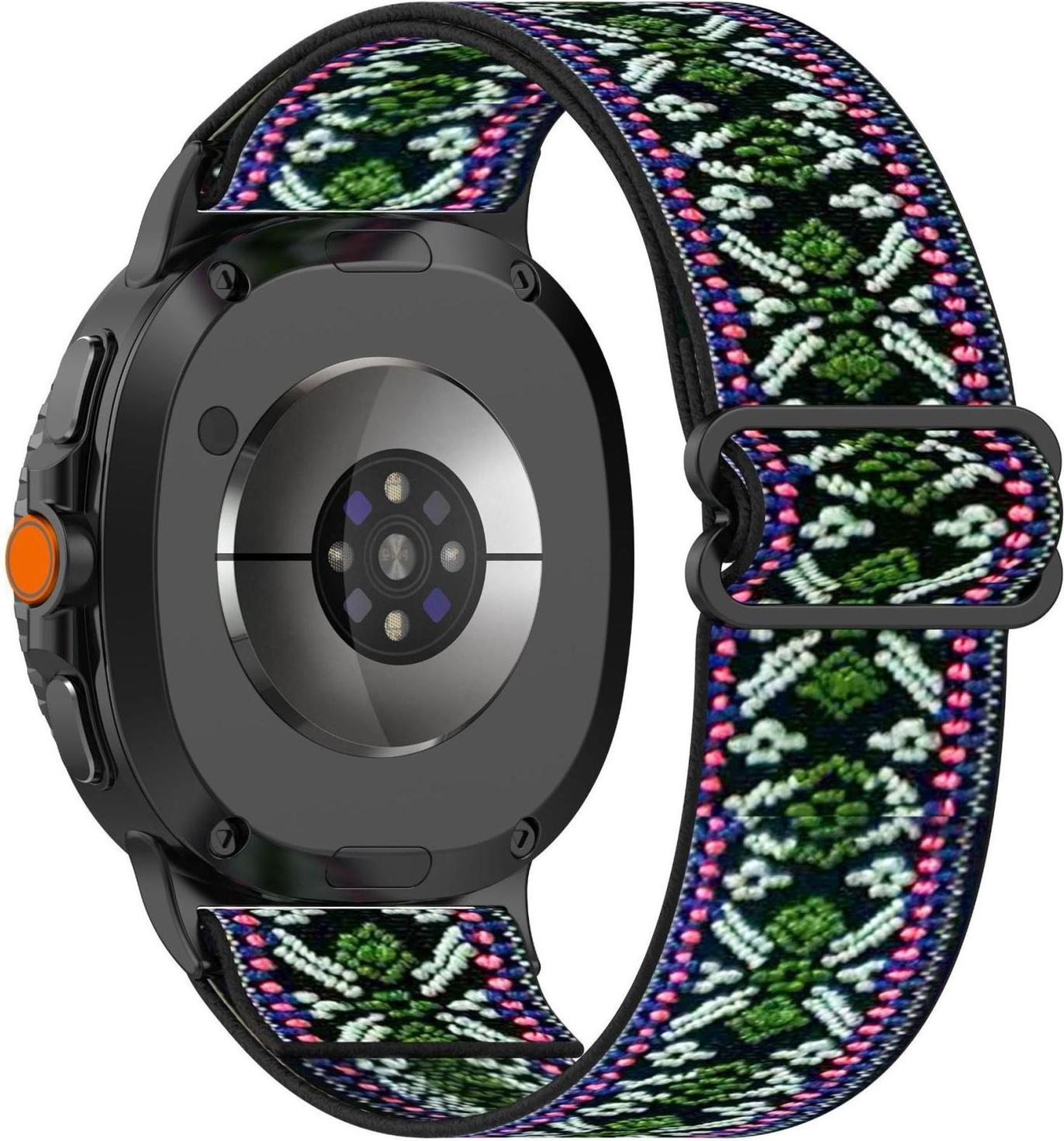 Pre Samsung Galaxy Watch 8 / 8 Classic Elastický nylonový remienok s motívom etno dizajnu 4