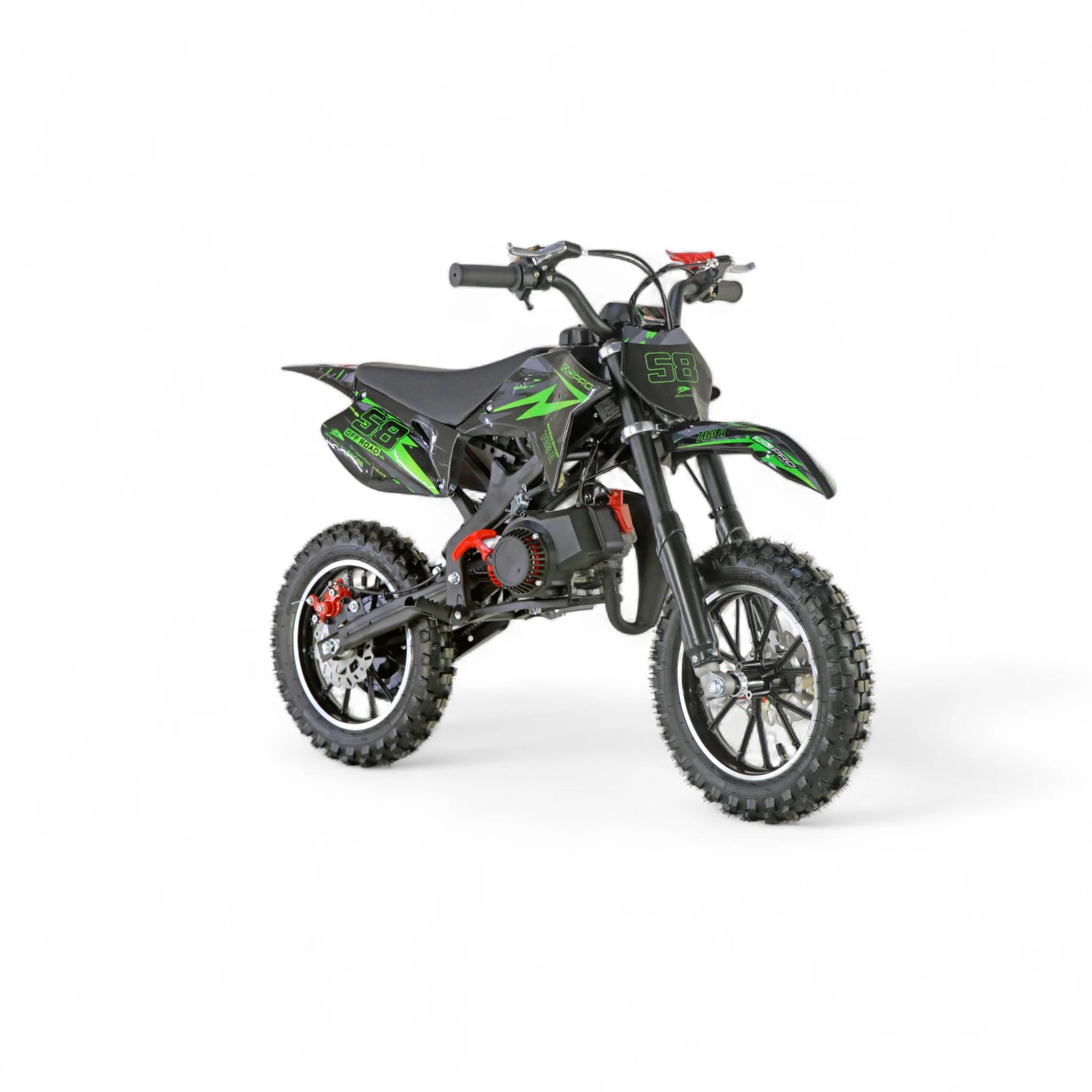 KXD 703A 49ccm 2Takt Dirt Bike Dirtbike CrossBike Enduro DirtBike pocket 49cc Pitbike PocketBike Motocross Motorrad Motorbike Motorsport Pocket Grün 4TR-347