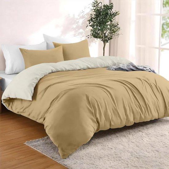 OEM Beige/Zand Bedset aus 100% Microfaser - 200x220 cm - 3er Set - Chemiefrei 2026