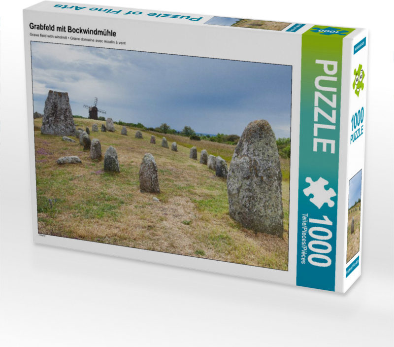 Calvendo Grabfeld mit Bockwindmühle 1000 Teile Puzzle quer 640x480mm, Schörkhuber Johann; 7326959