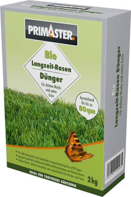 Primaster Langzeit Rasendünger 2 kg für 80 m²