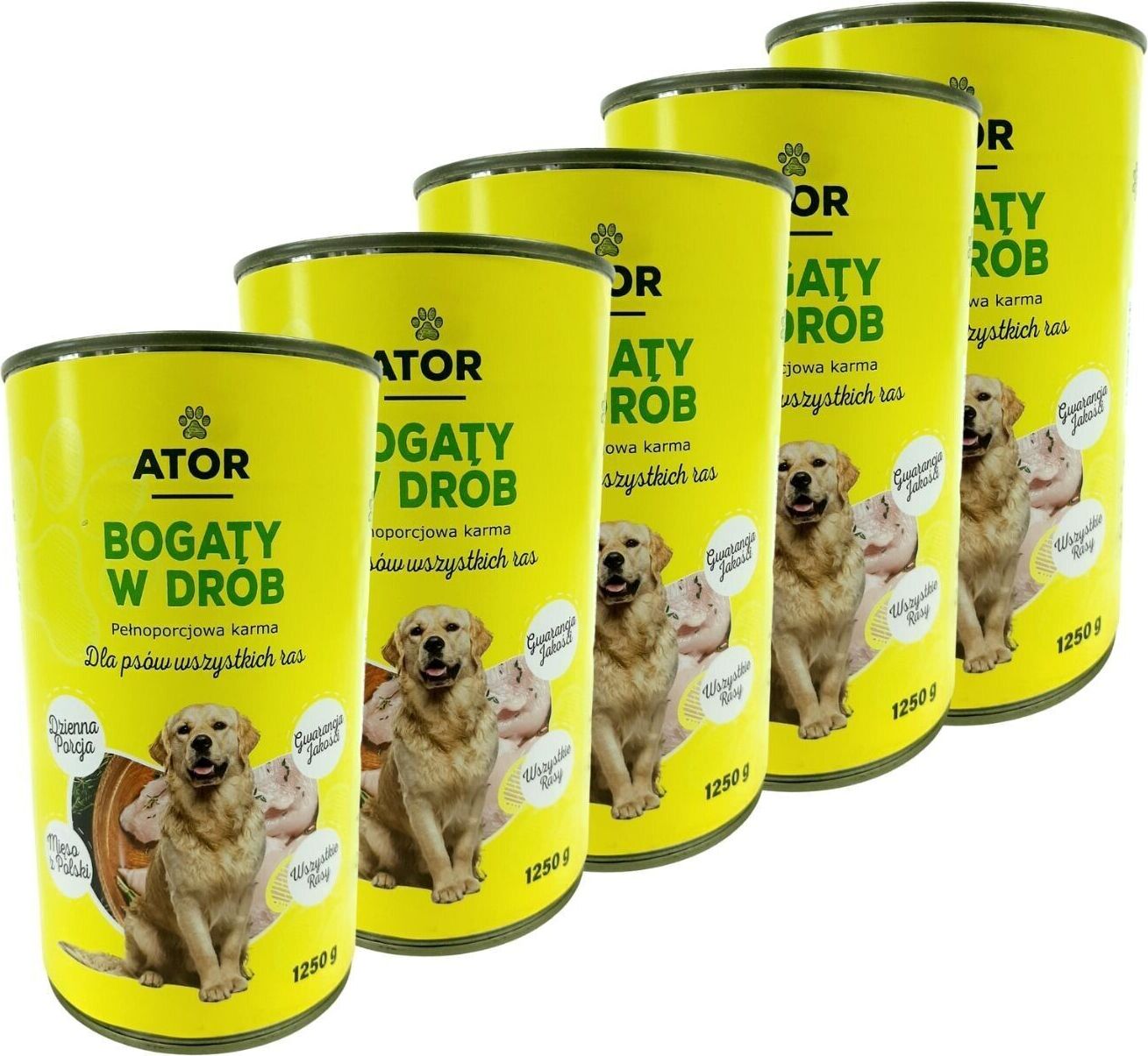 Posh 5x 1250g Hundefutter Nassfutter alle Rasse Geflügel Futter für Hunde TOP Futter