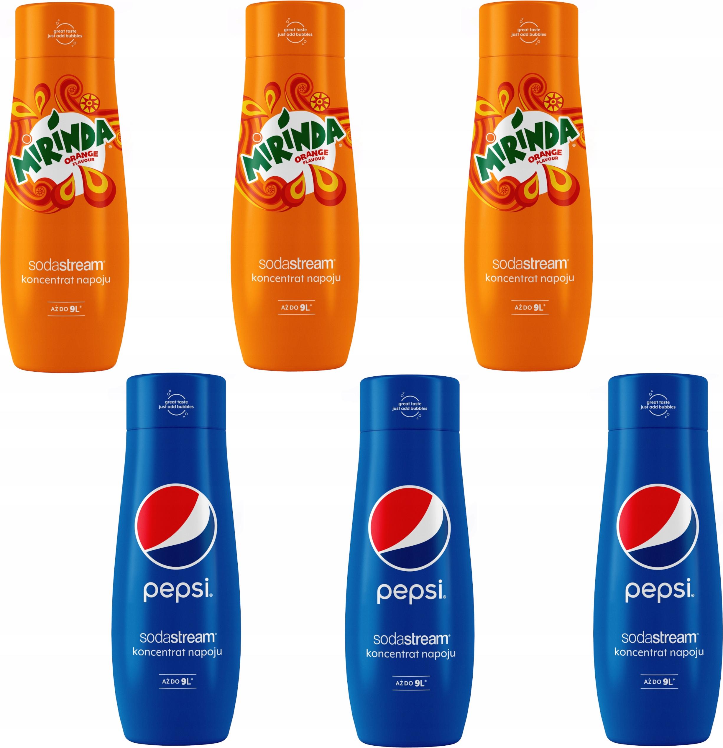 sada 6 koncentrátov SodaStream 3x (Pepsi+Mirinda)