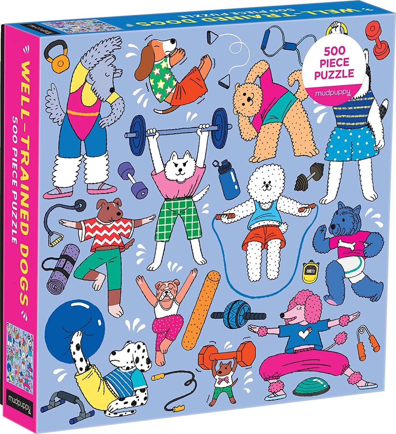 Sonstige Verlage MUDPUPPY tvercové puzzle Dobe cviení psi 500 dílk CHB2498
