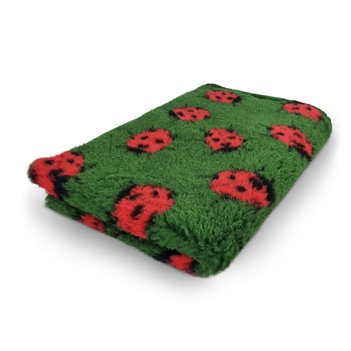 VetBed Vet Bed Hunbebett mit Antirutschbeschichtung Ladybug - Grün 150 x 100 cm