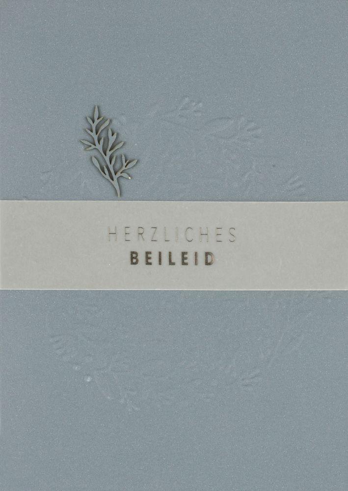 räder Blattelement Kondolenzkarte "Herzliches Beileid"