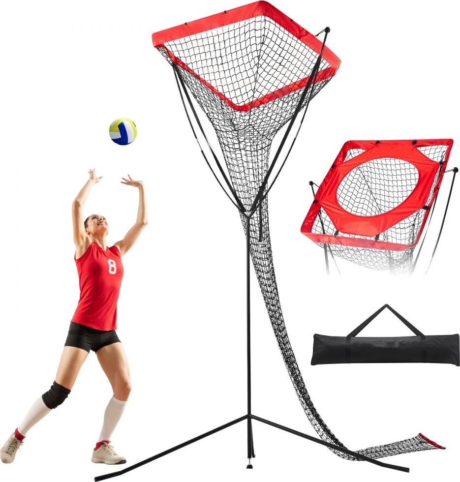 Volleyball Trainingsnetz - Trainingsgerät mit verstellbarer Höhe - Netzwinkel für Volleyballtrainer