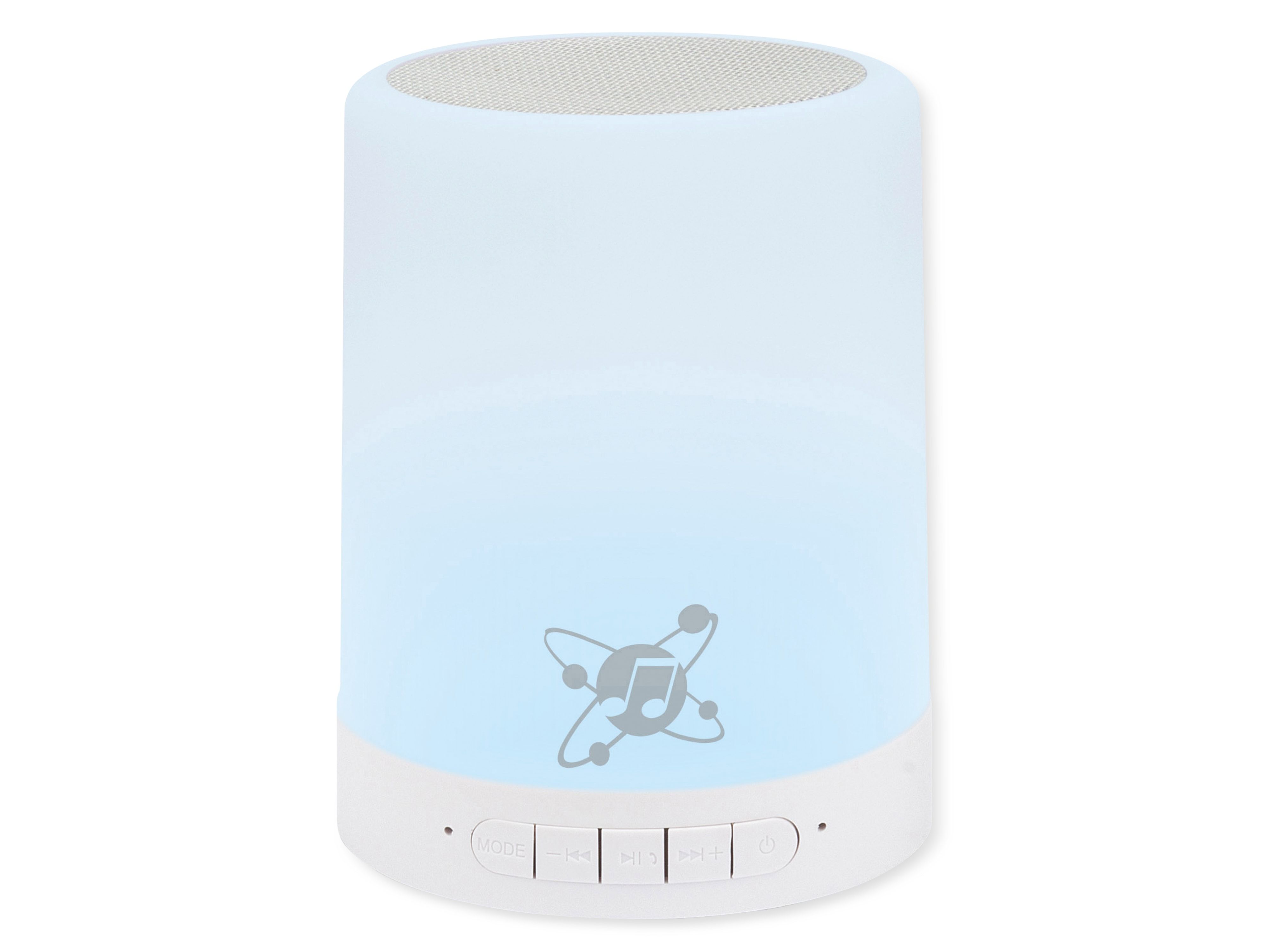Reproduktor Manhattan Sound Science LED Bluetooth, bezdrôtové prehrávanie hudby, svetlo LED s tromi úrovňami jasu a šiestimi farbami, integrované ovládacie prvky, slot na kartu MicroSD, 3,5 mm jack konektor
