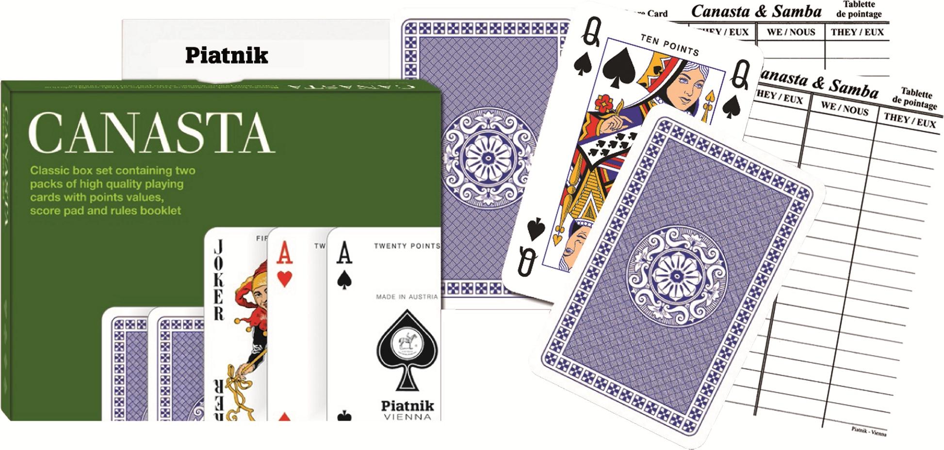 Piatnik Canasta-Set mit Anleitung und Bewertungsblock