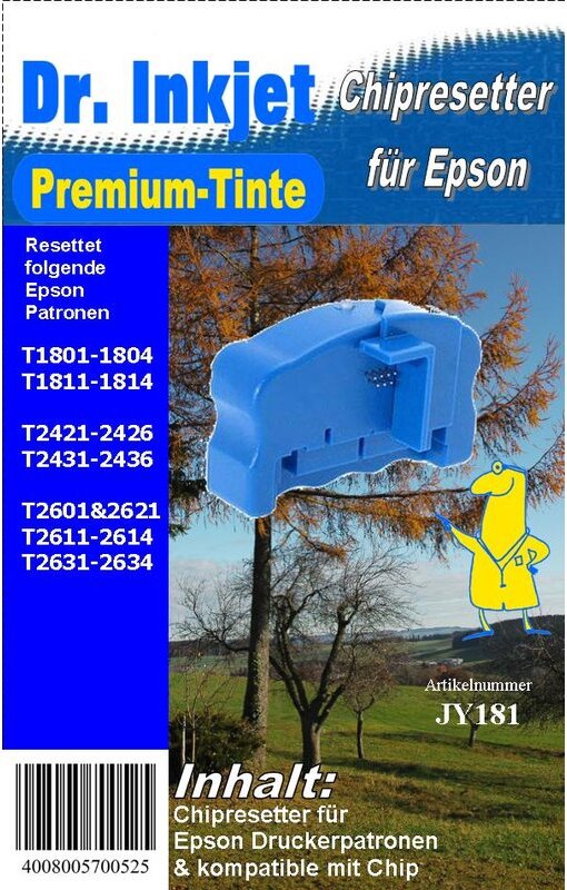 TTS Chipresetter für Epson T18xx / T24xx / T26xx Druckerpatronen mit der Nummer 18 / 24 & 26 JY181